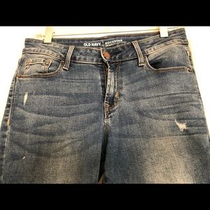 Old navy distressed rockstar jeans